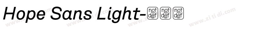 Hope Sans Light字体转换